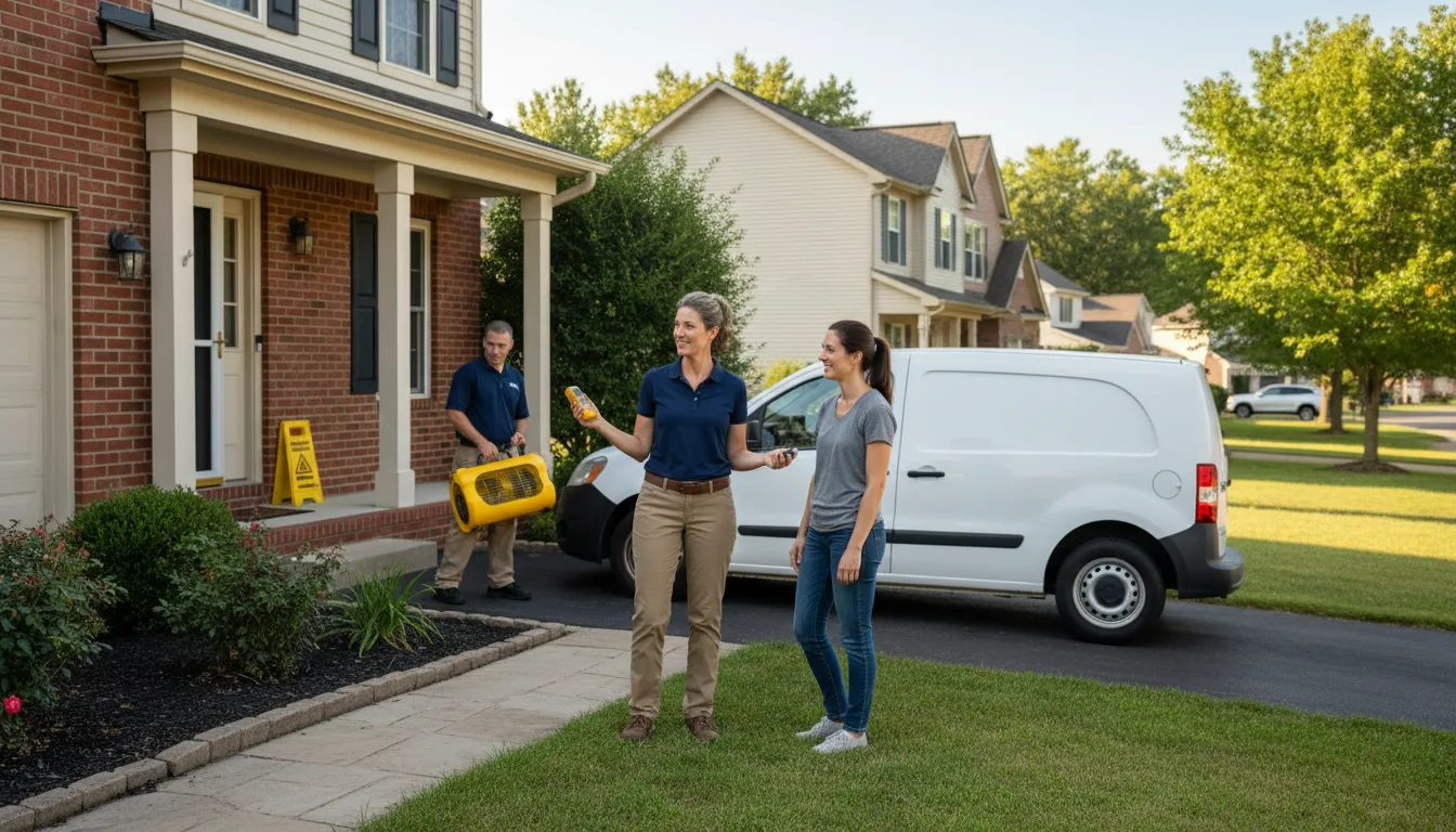 Residential water damage restoration in Evansdale, IA